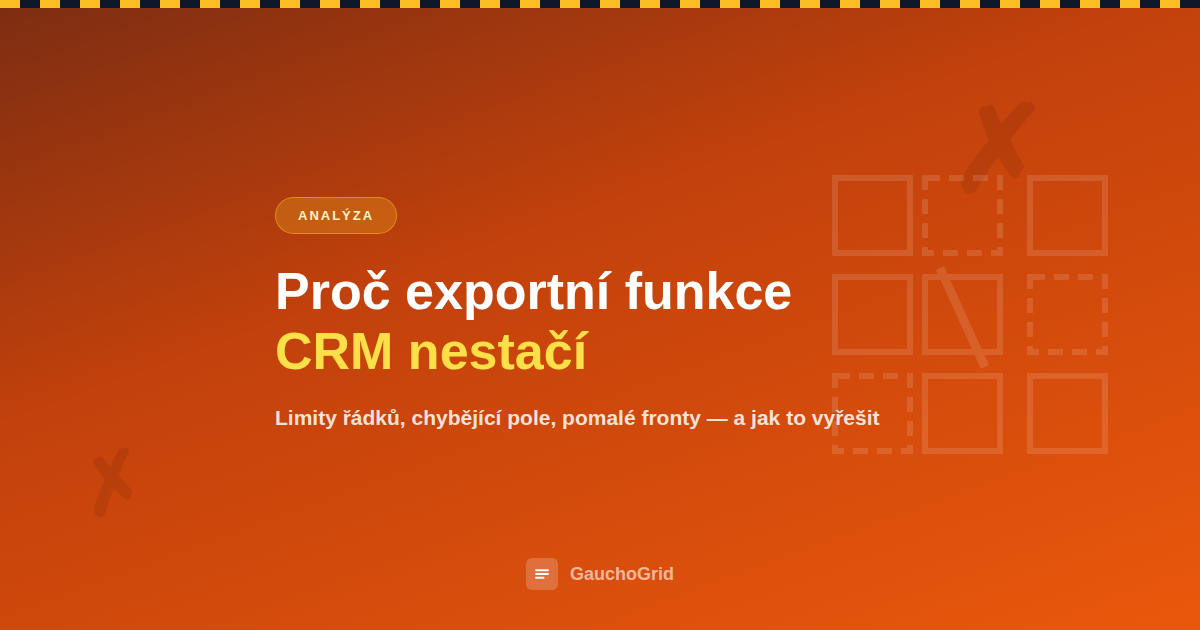 Proč exportní funkce CRM nestačí