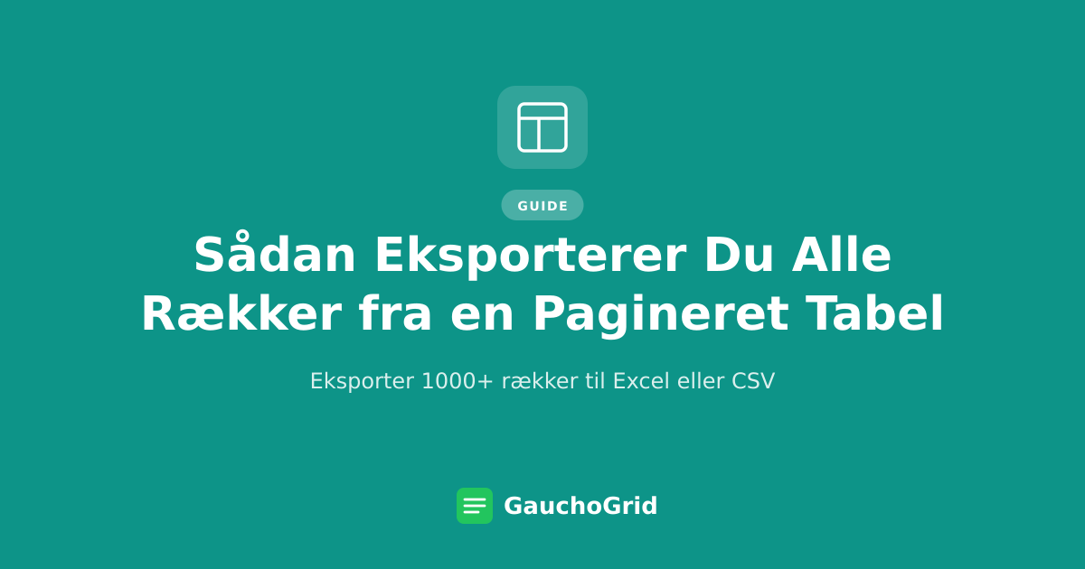 Sådan Eksporterer Du Alle Rækker fra en Pagineret Webtabel