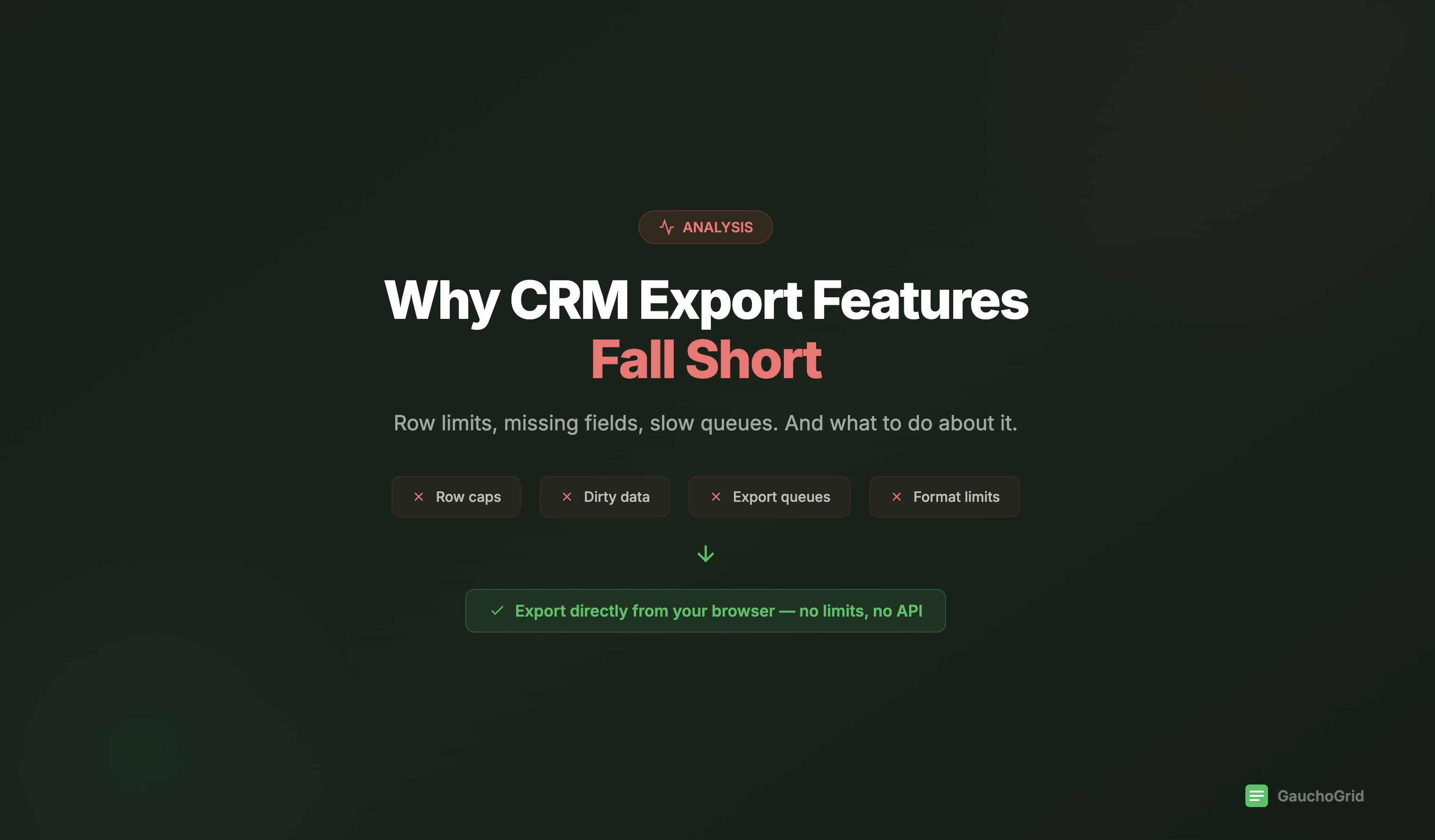 Why CRM Export Features Fall Short