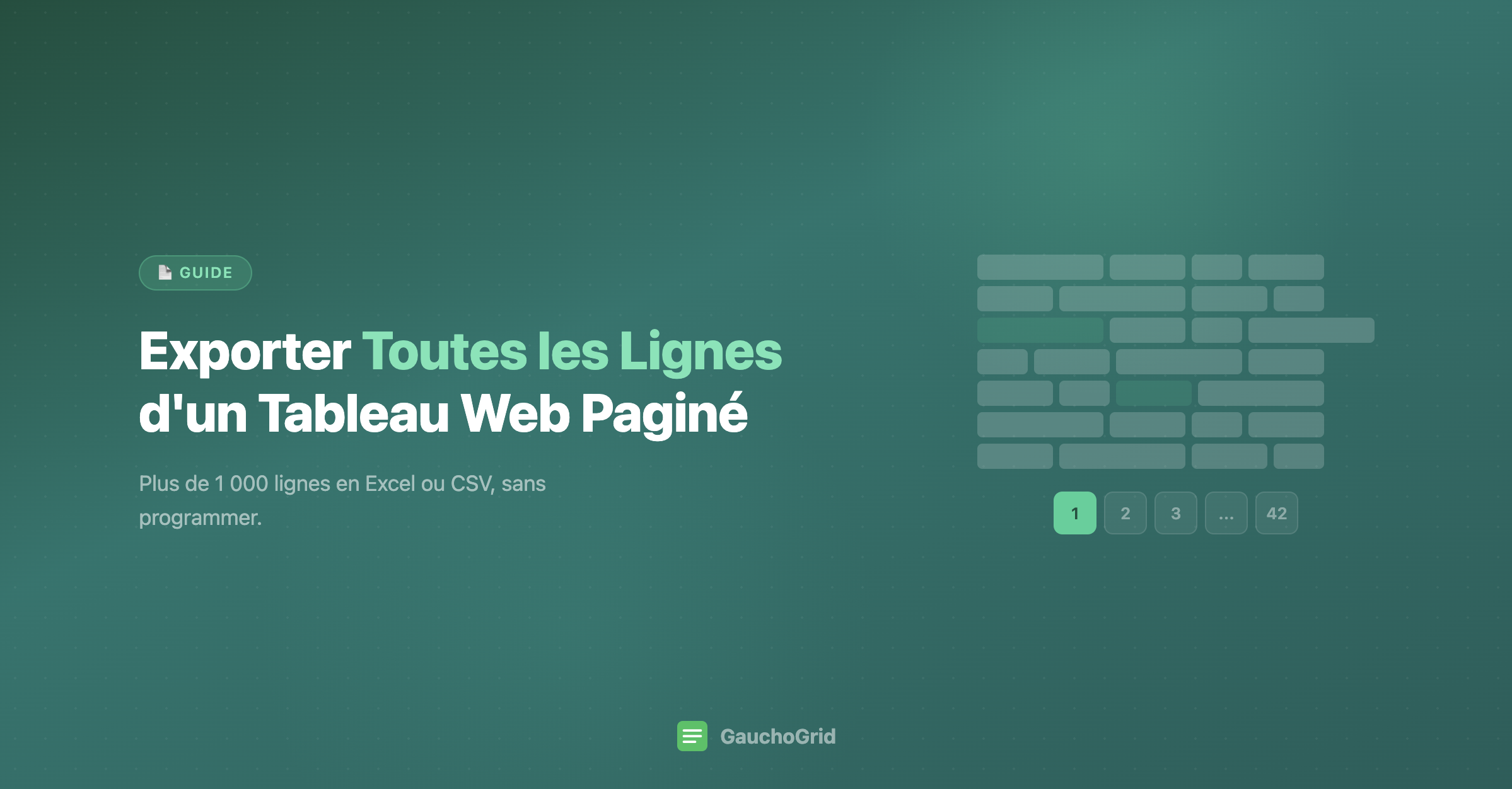 Comment Exporter Toutes les Lignes d'un Tableau Web Paginé