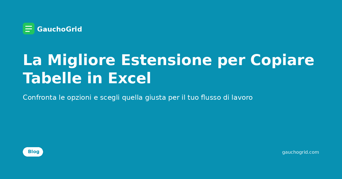 La Migliore Estensione Chrome per Copiare Tabelle in Excel