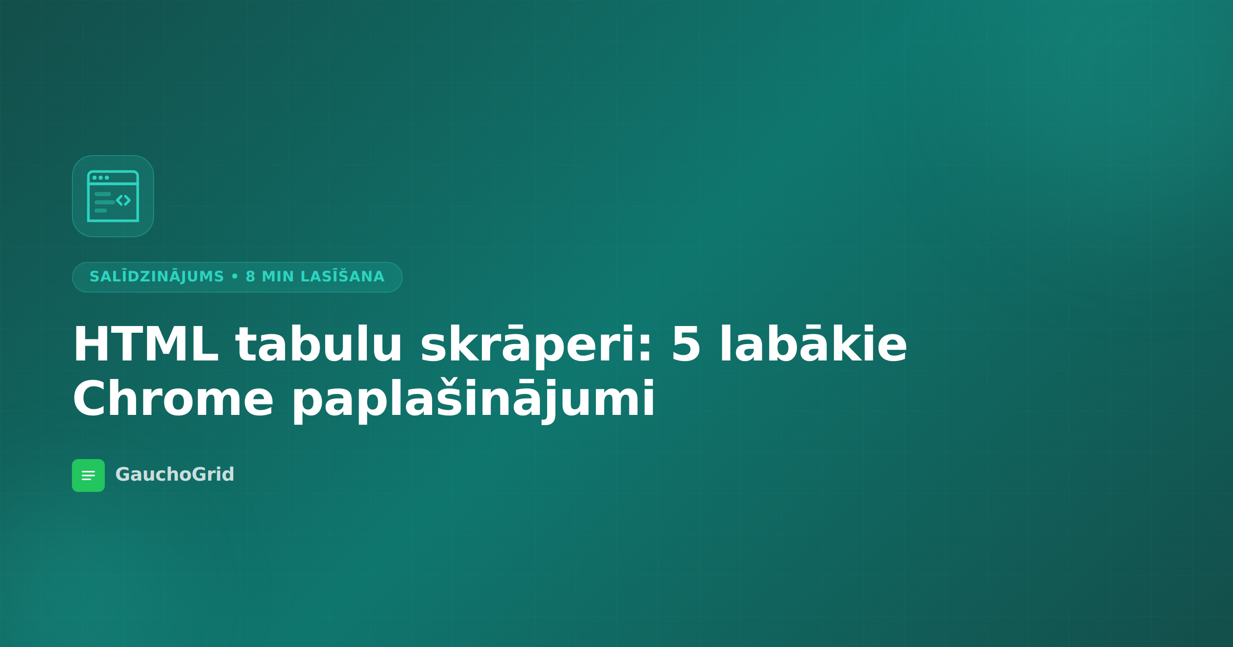 HTML tabulu skrāperis priekš Chrome