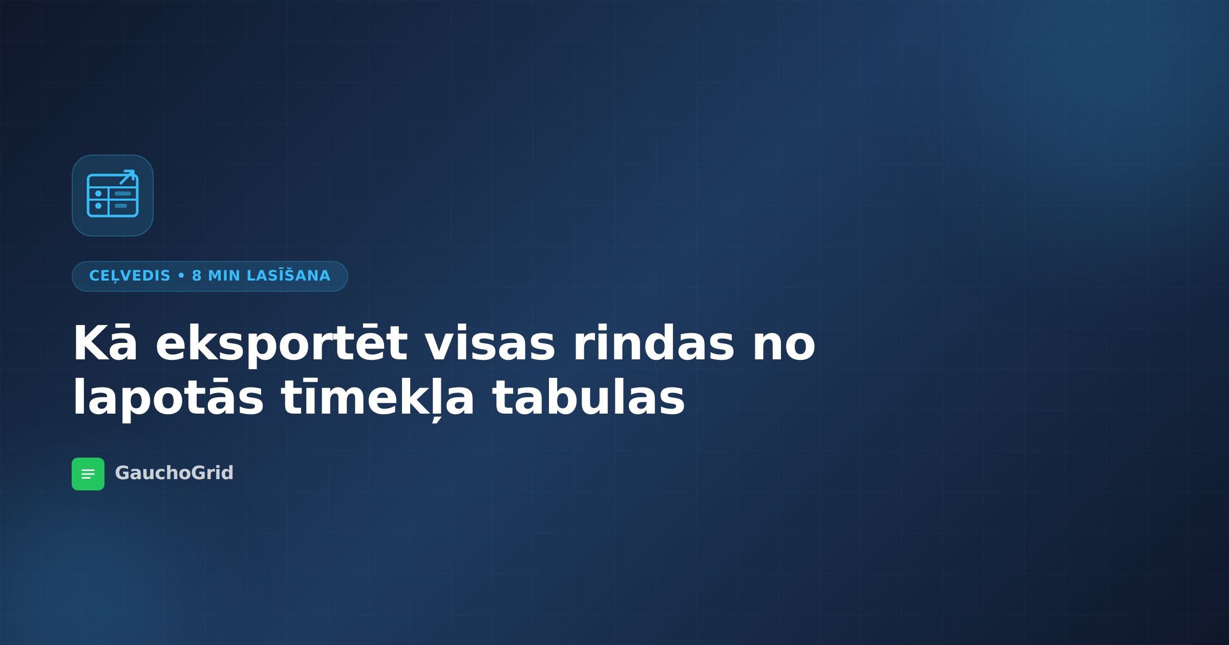 Kā eksportēt visas rindas no lapotās tīmekļa tabulas