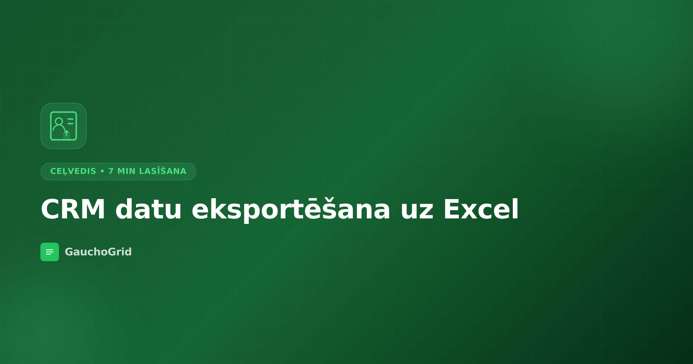 CRM datu eksportēšana uz Excel