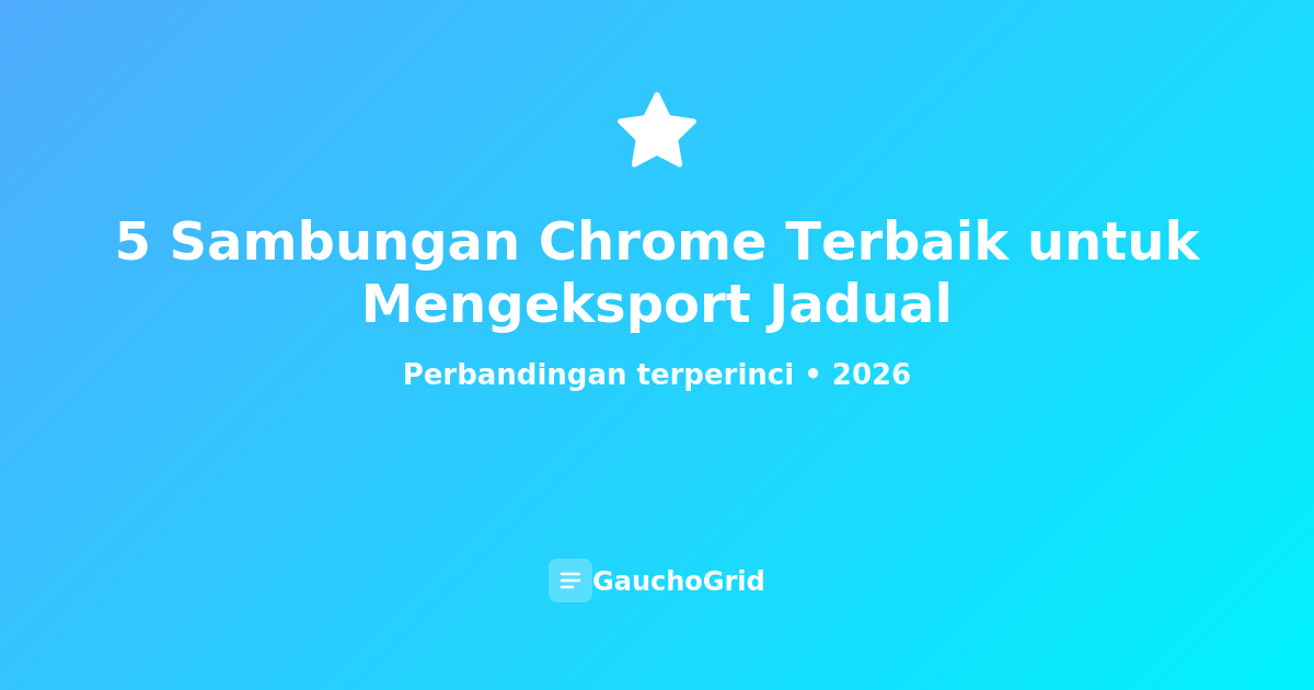 Sambungan Chrome Terbaik untuk Mengeksport Jadual