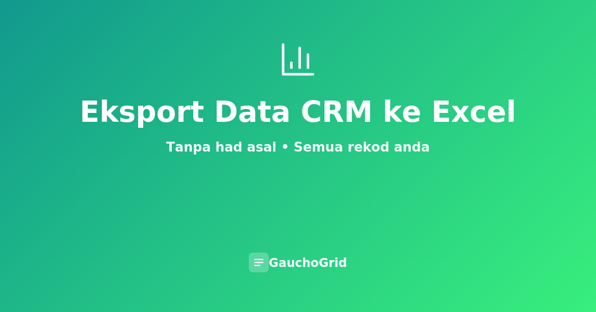 Eksport Data CRM ke Excel