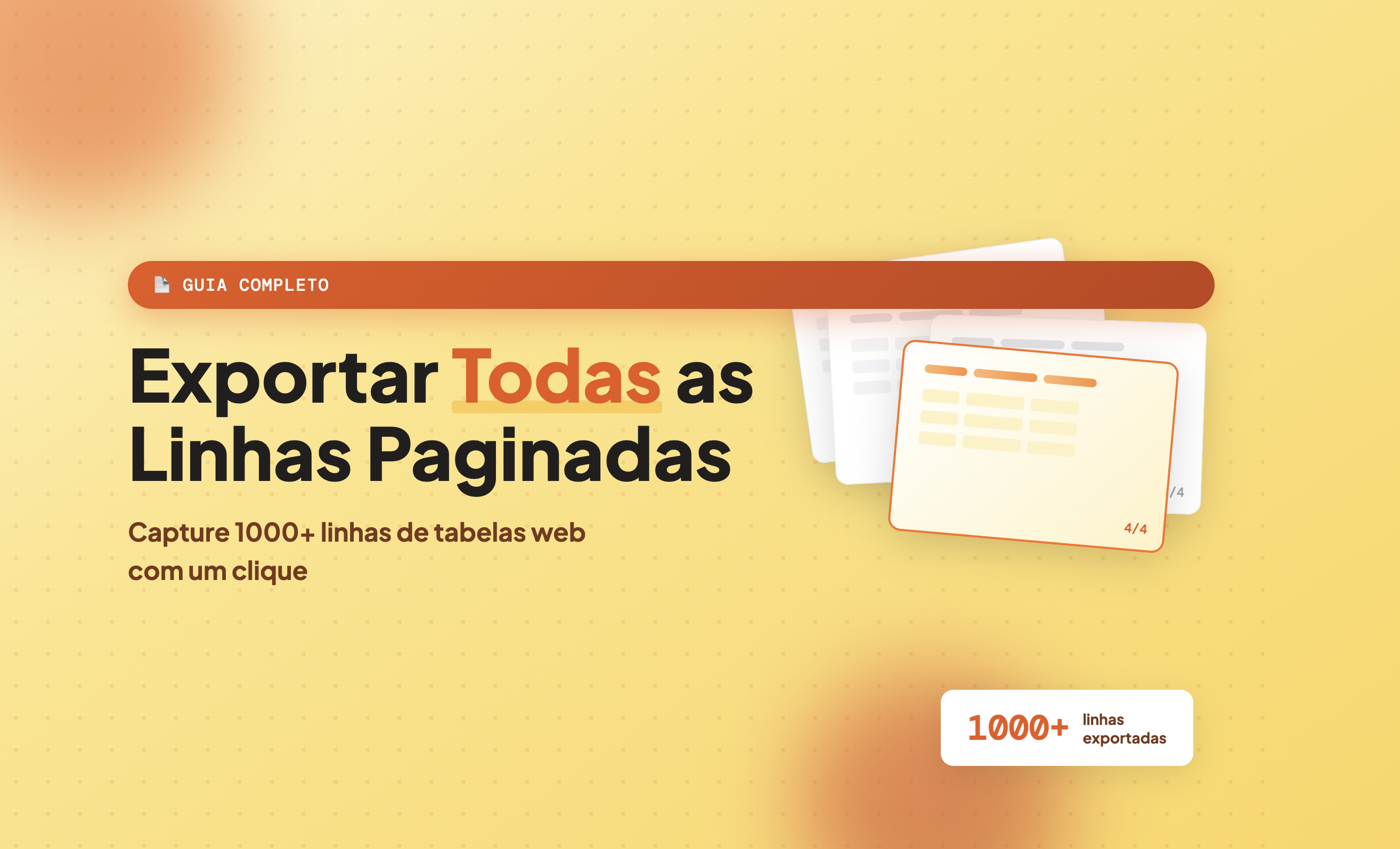 Como Exportar Todas as Linhas de uma Tabela Web Paginada