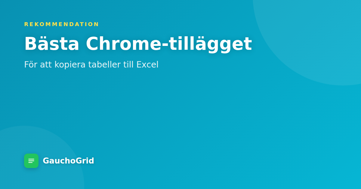 Det Bästa Chrome-tillägget för att Kopiera Tabeller till Excel